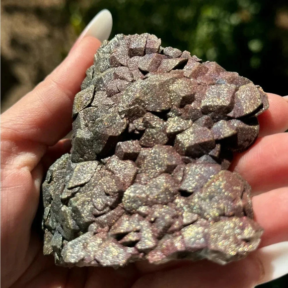 Rainbow Pyrite Rose Calcite Rare Mineral Crystal House of Gems 💎 - Picture 6 of 7